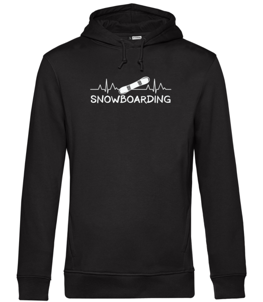 Felpa con cappuccio Snowboard battito cardiaco