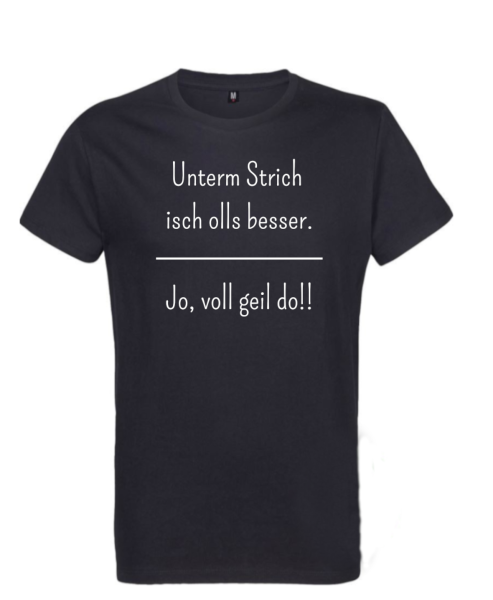 T-Shirt Unterm Strich